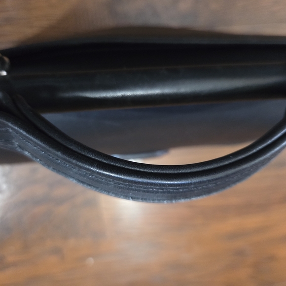 Rare Vintage Coach Willis Black Leather Satchel Turnlock USA Made - Picture 8 of 11